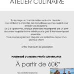 Exemple tarif Atliers Culinaires avec Cheffe Laurence