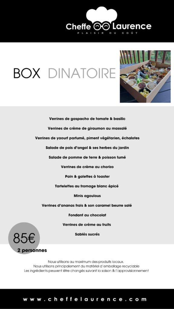 Box dinatoire avec Cheffe Laurence